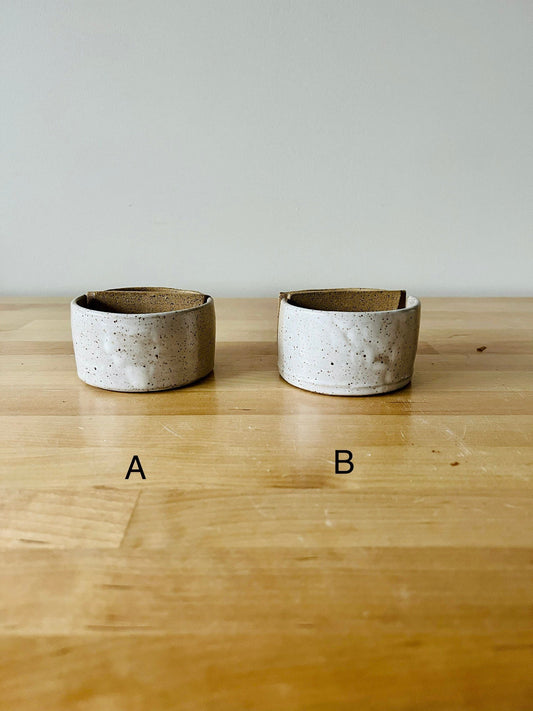 SECONDS-matchstick duo- ceramic Matchstick holder- With discard slot- Strike on side