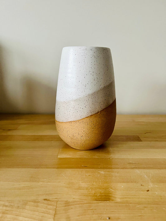 tall wide bottomed  vase. ceramics-handmade ceramics