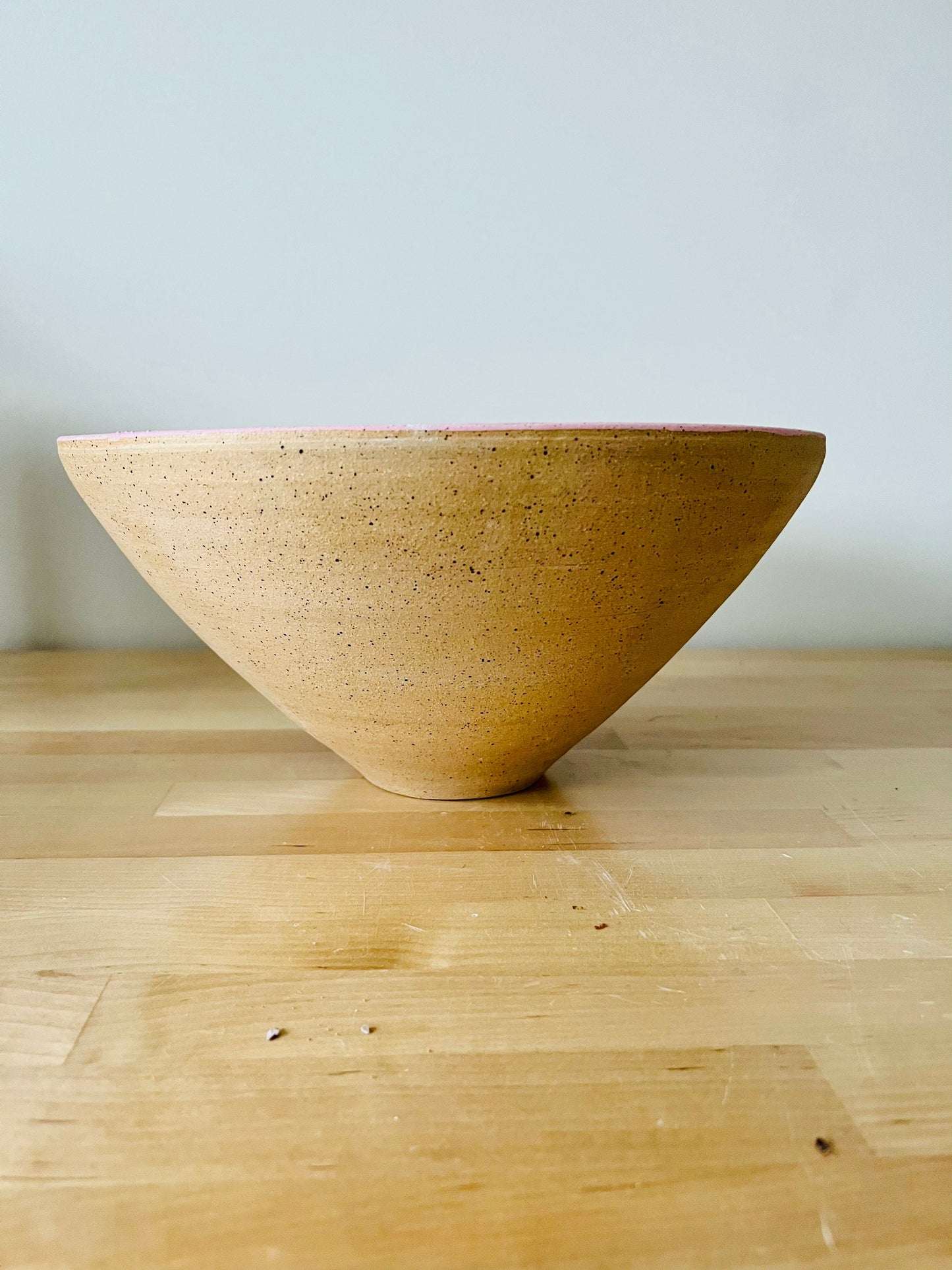 SECONDS_ceramic bowl- pink-fruit bowl- popcorn bowl-multipurpose dish-kitchenware- bowls- White