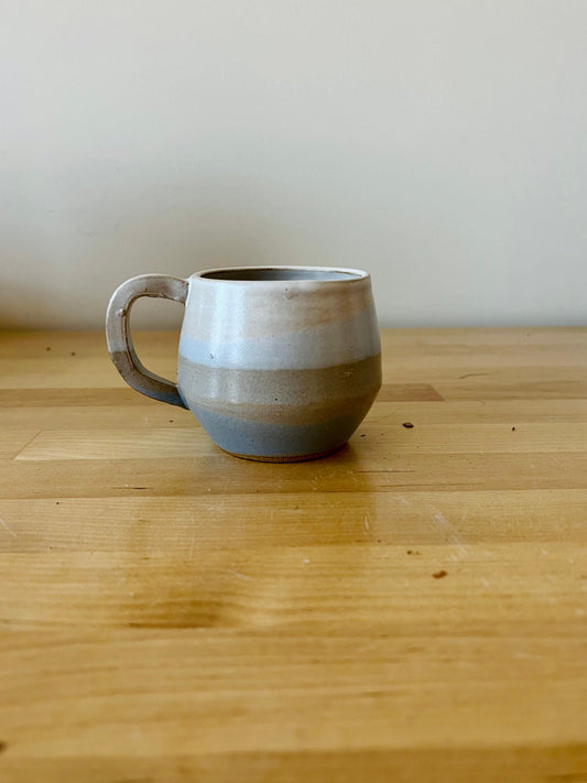 ocean blues oversized rounded espresso cup- coffee mug- handmade