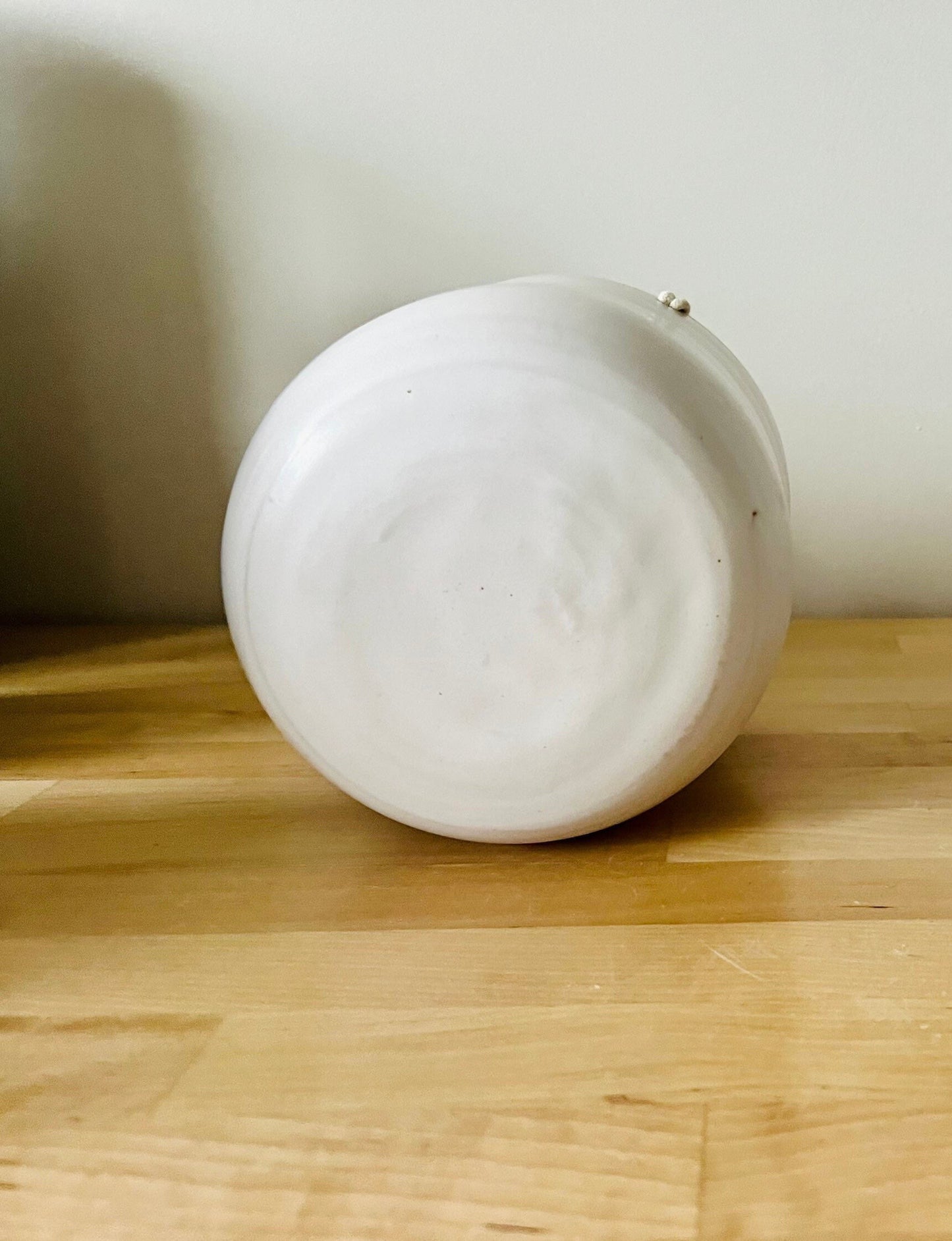 Hanging orb planter -ceramic - whites