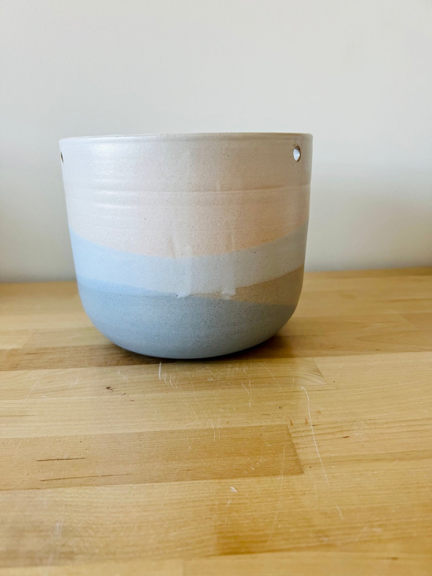 Seconds- Hanging orb planter -ocean blues -ceramic -