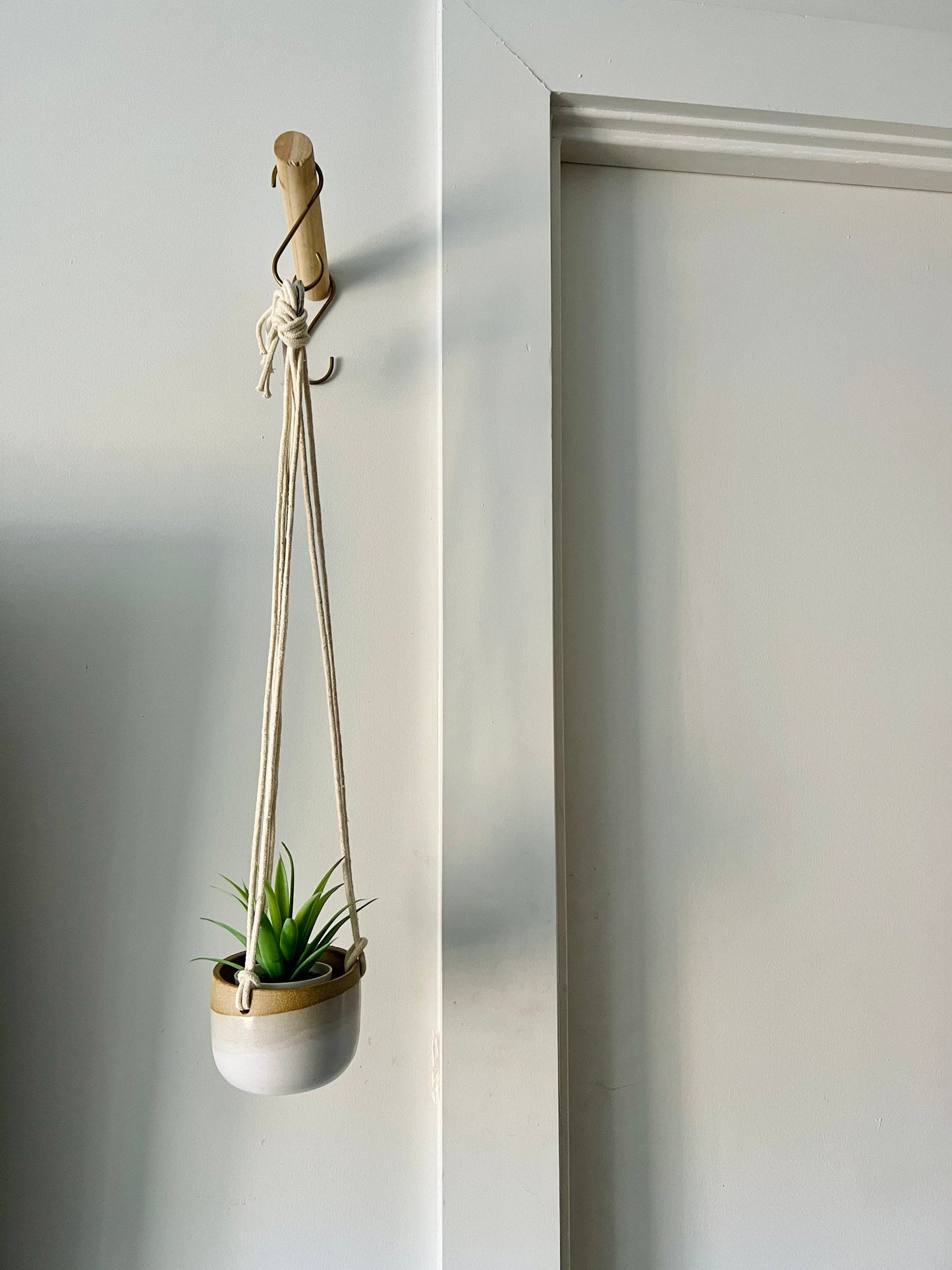 seconds- Hanging orb planter -ceramic -white