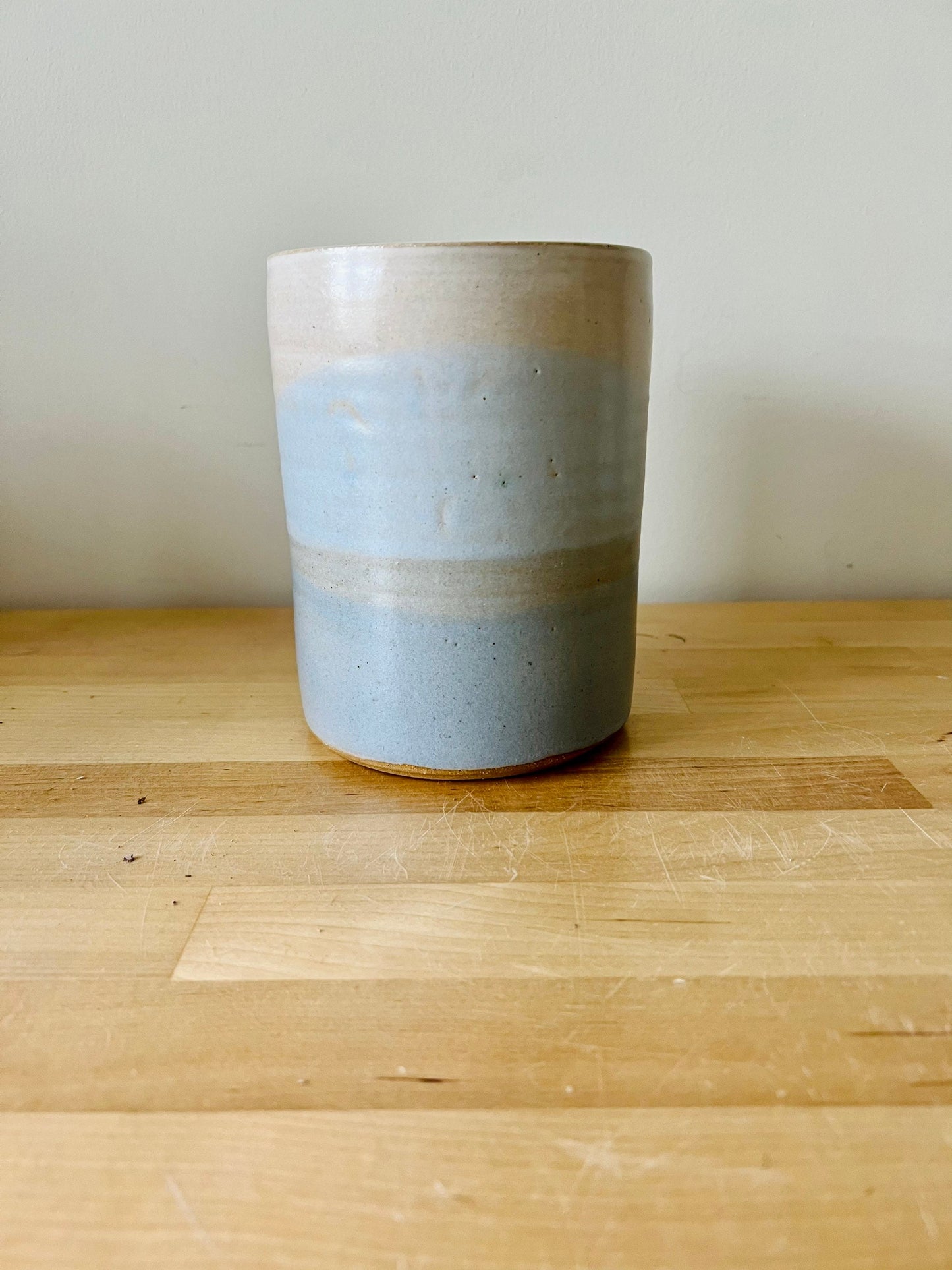 Seconds - sample sale - criss cross utensil holder- ceramic crock- color options