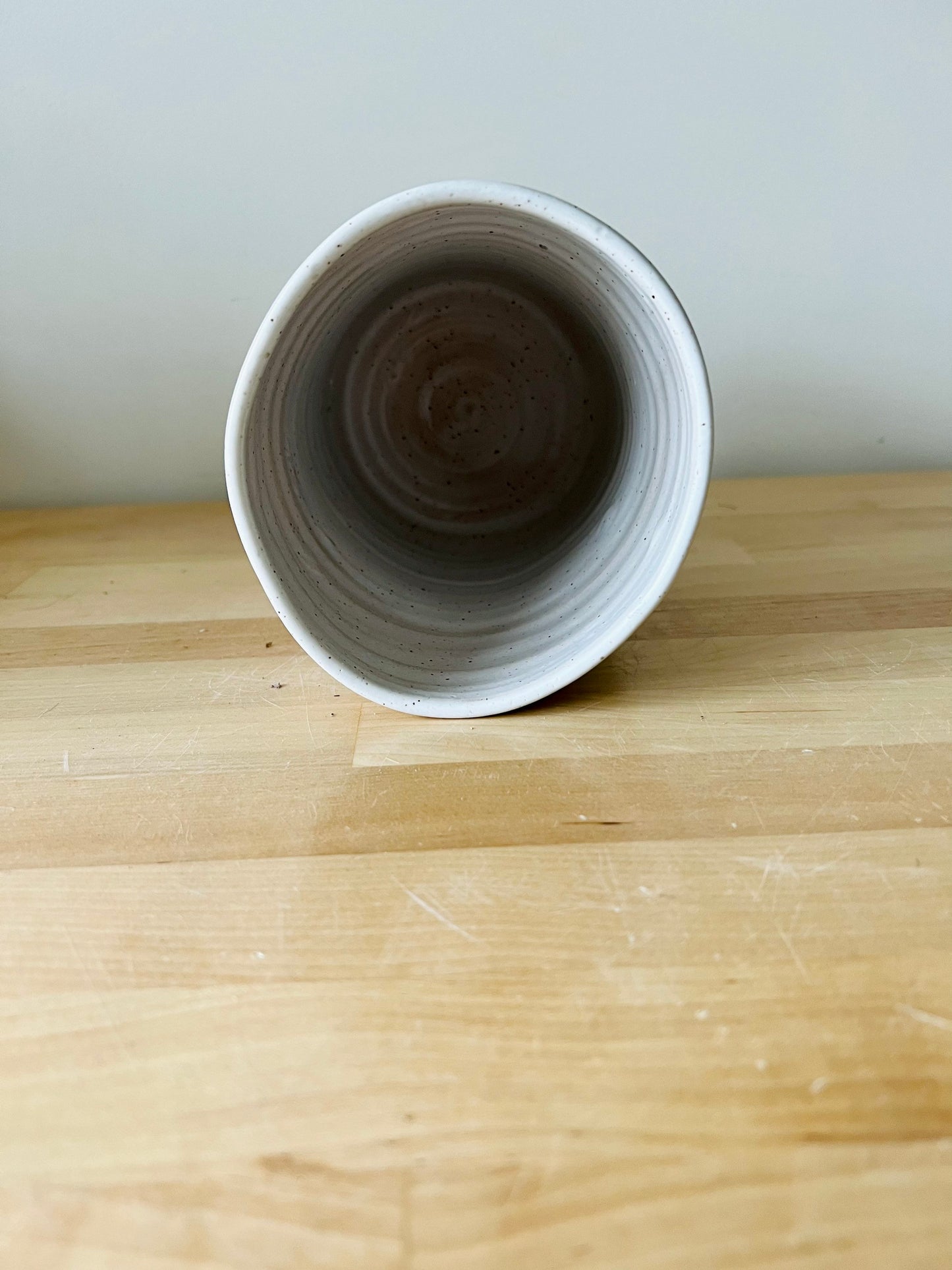 Seconds - sample sale - criss cross utensil holder- ceramic crock- color options