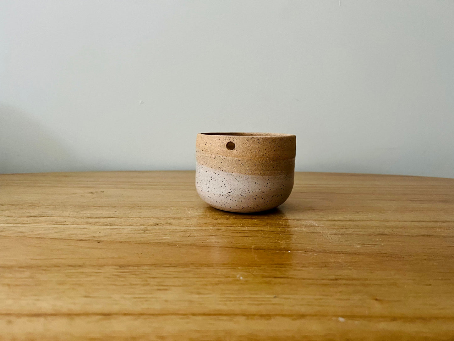 seconds- Hanging orb planter -ceramic -white