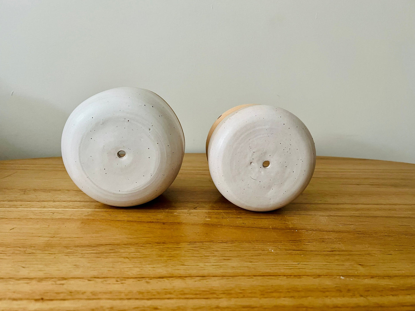 seconds-Hanging orb planter -ceramic - with drainage hole-