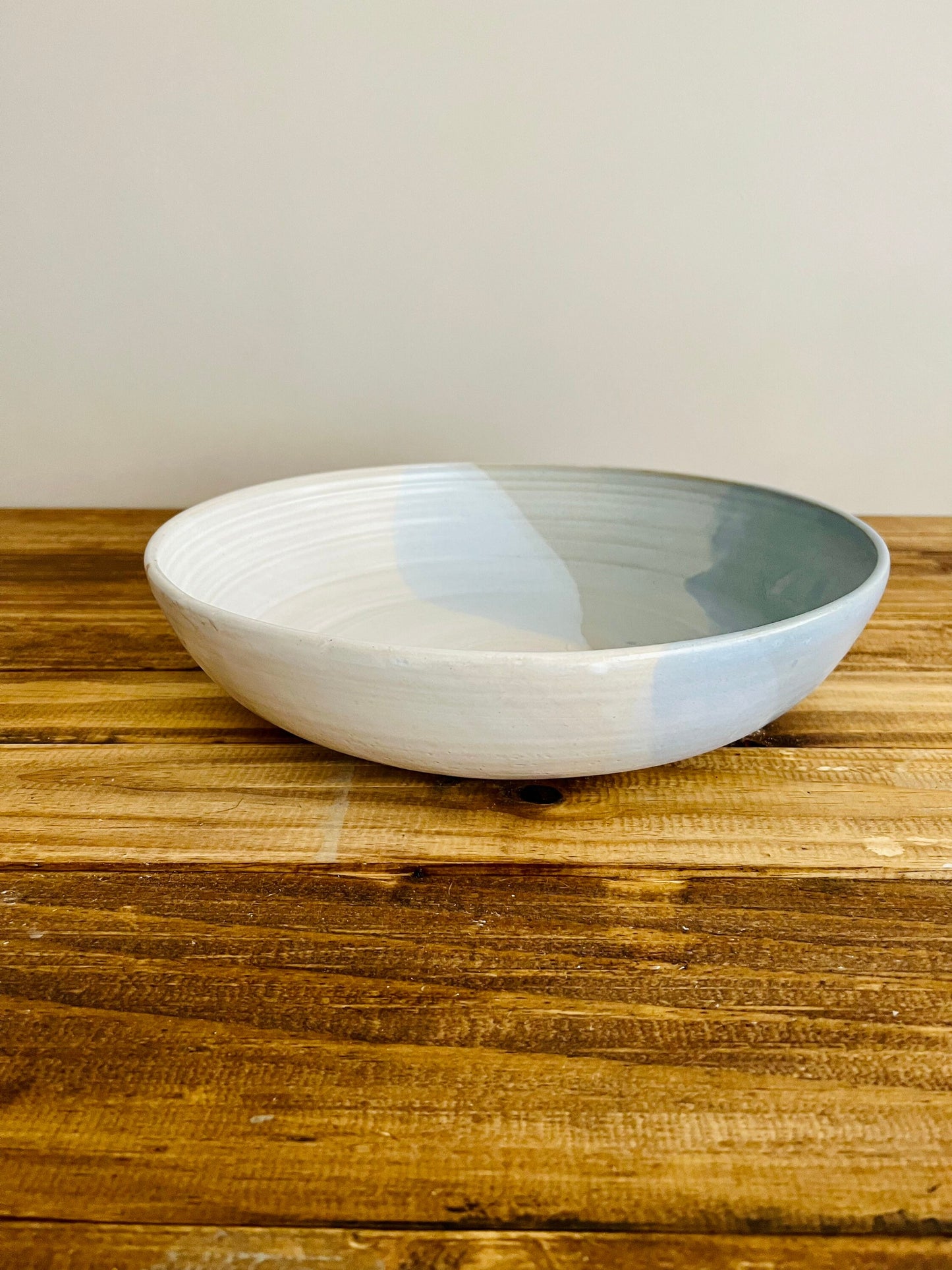 Blues serving dish.Handmade. white and blues. kitchen decor