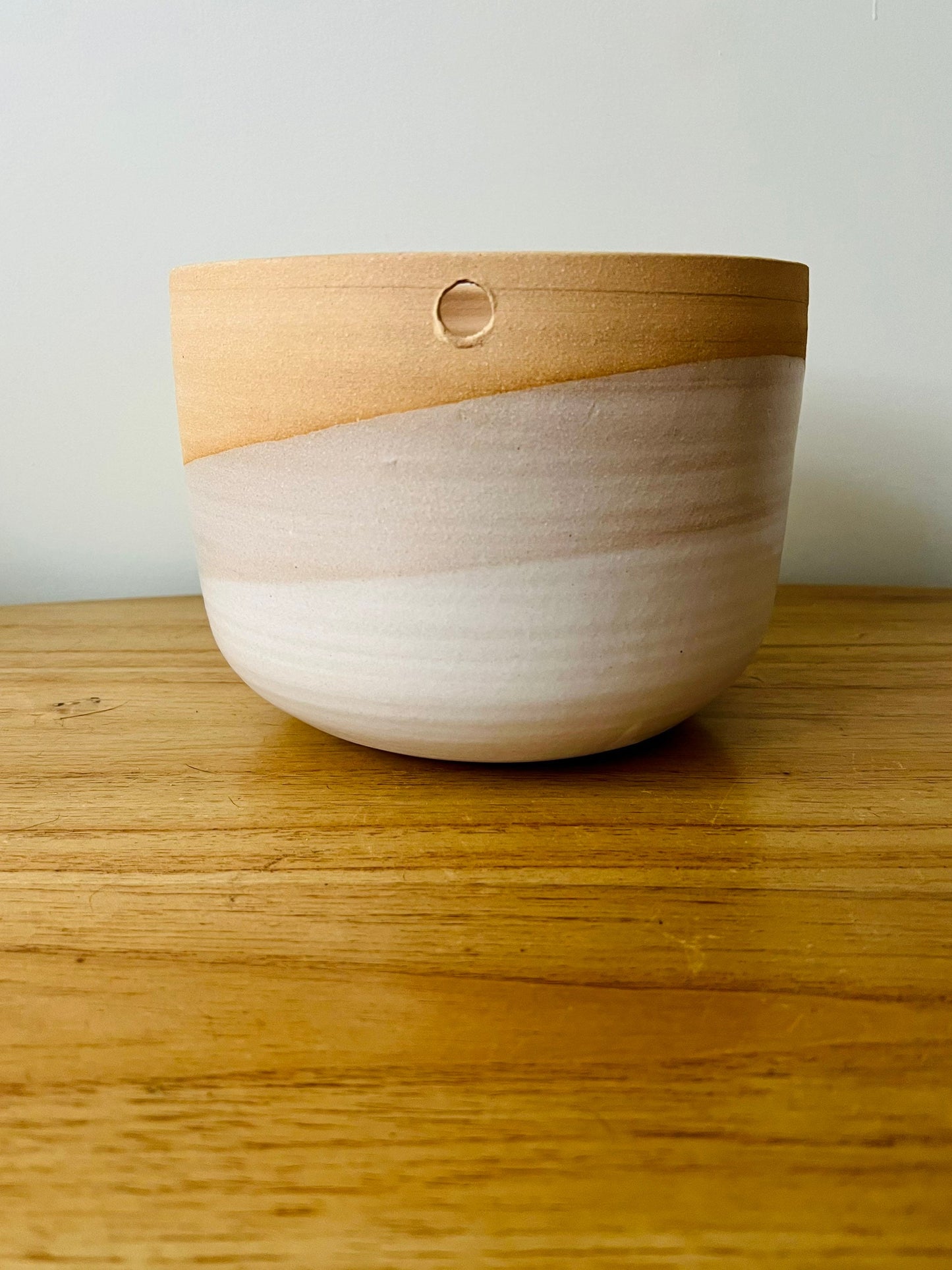 Large Hanging orb planter -ceramic- sample sale