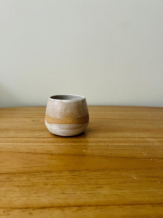 white- ceramic espresso cup- coffee mug- small tumbler- seconds