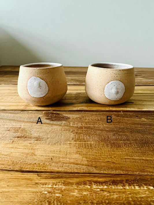 SECONDS- boob designSucculent pot. 3" White. Ceramic.