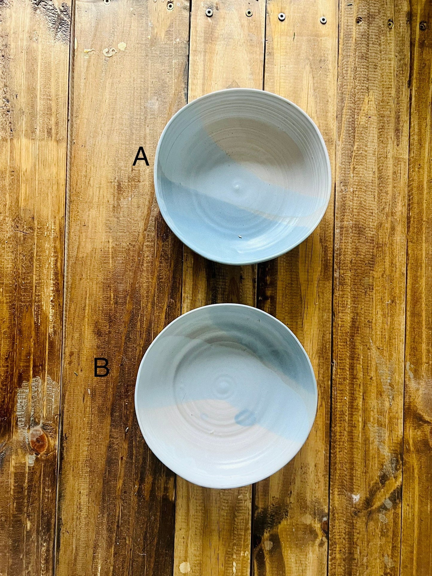 SECONDS- Cross cross wide bottom bowls. Handmade. white. kitchen decor