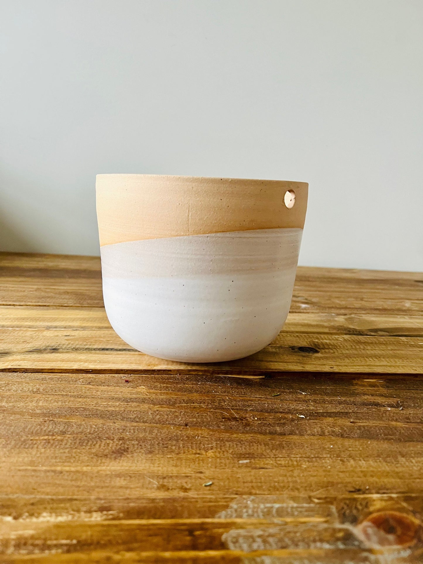 Large Hanging orb planter -ceramic- sample sale