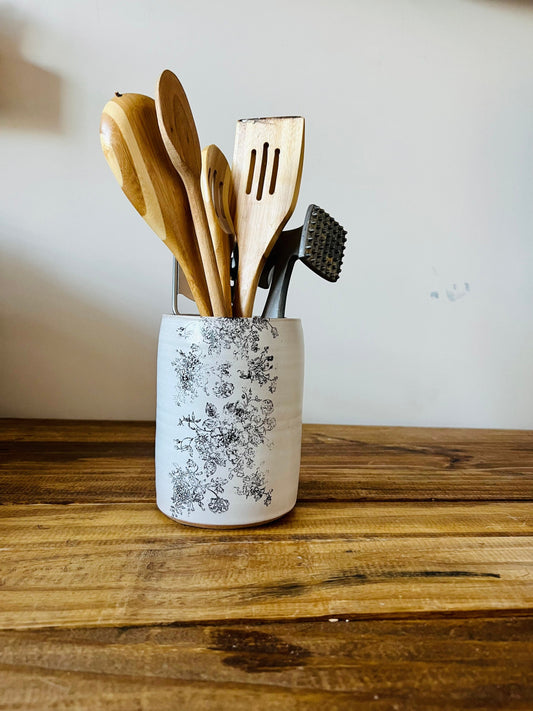Samples- floral utensil holder - ceramic- handmade ceramics