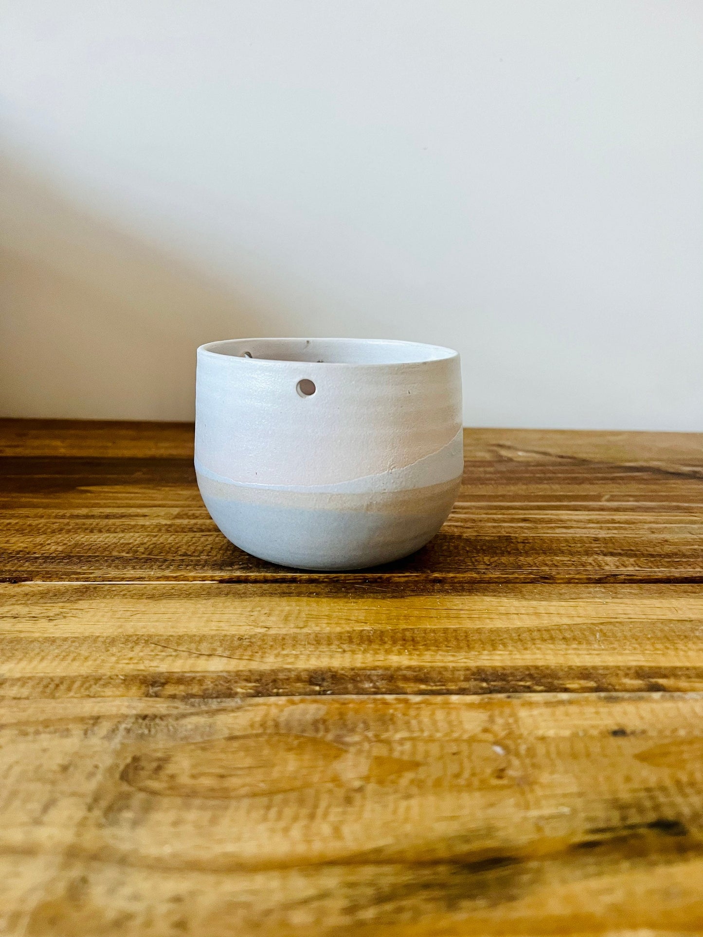 Seconds - Hanging Orb Planter with Drainage Hole - Ocean Blues