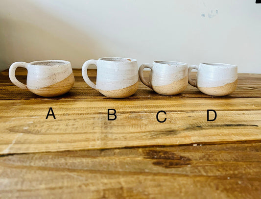 SECONDS-oversized rounded espresso cup- coffee mug- handmade kitchen decor