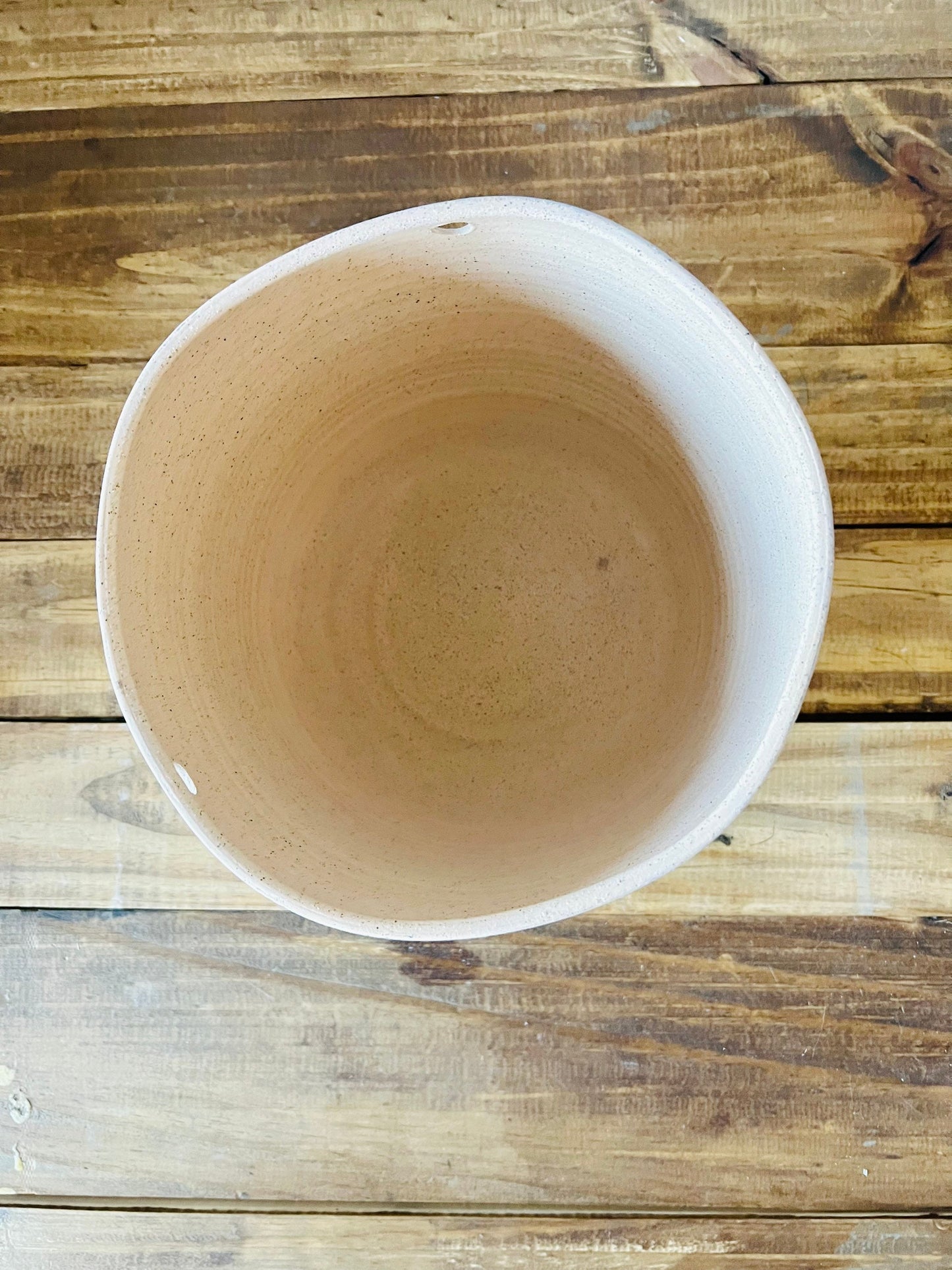 seconds- Hanging orb planter -ceramic- with hanging cord.