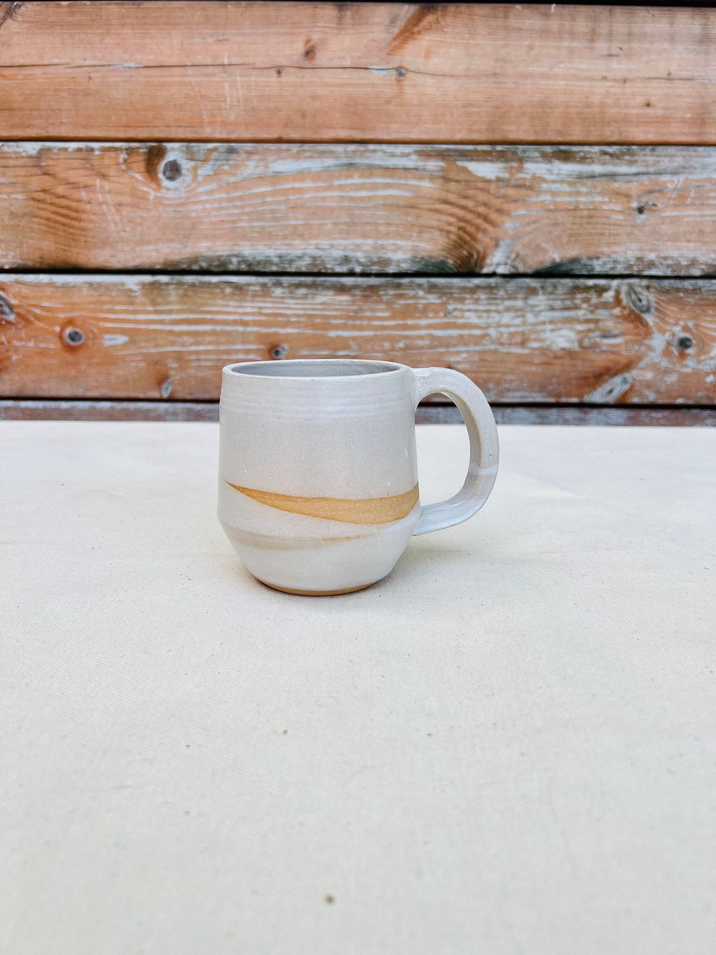 Limited Edition - Criss-Cross Angled Mugs - White - Handmade Ceramic Kitchenware