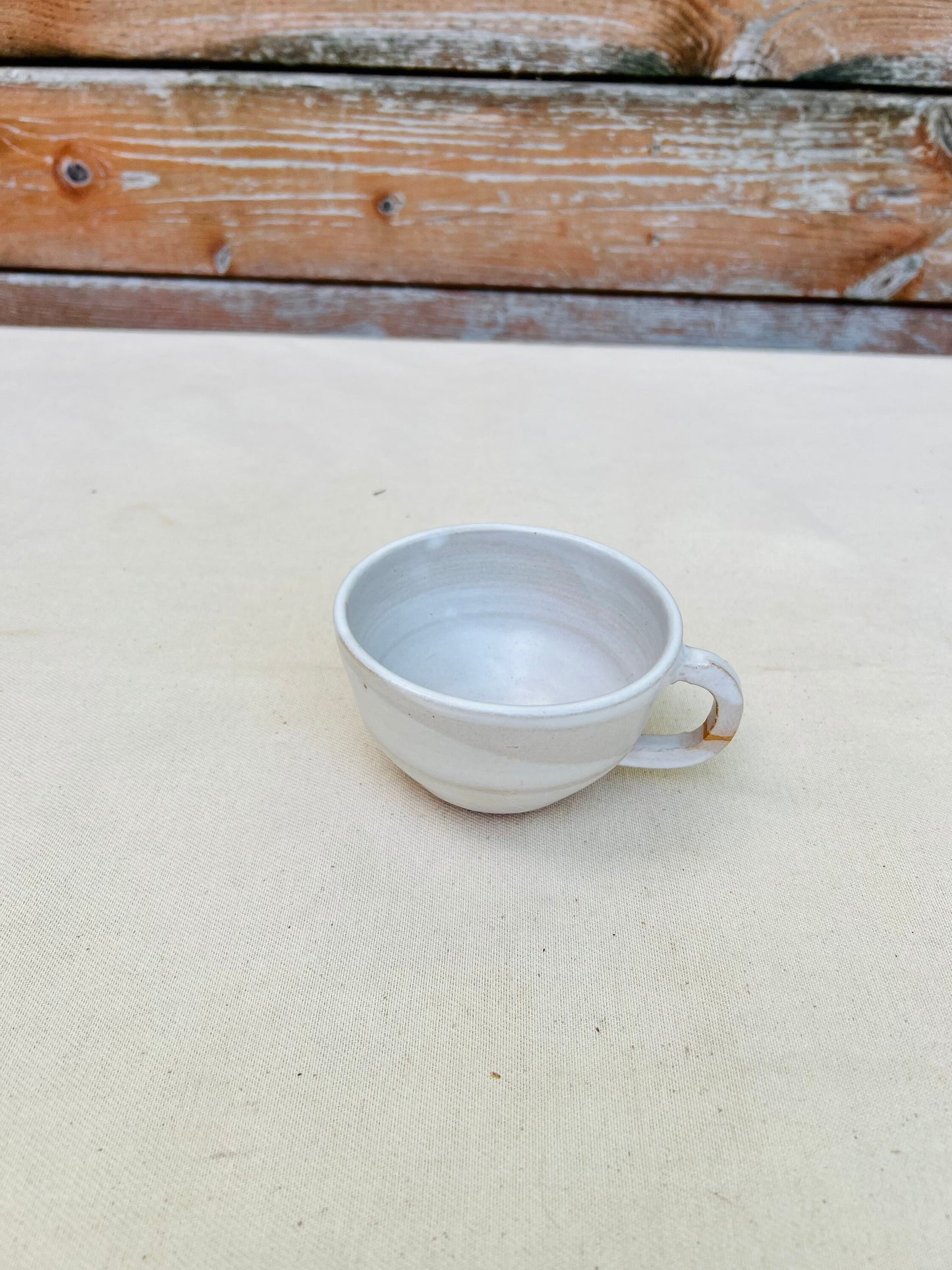 Sample Sale - Cappuccino Cup - White - Handmade Ceramic