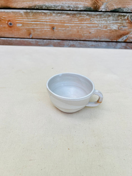 Sample Sale - Cappuccino Cup - White - Handmade Ceramic