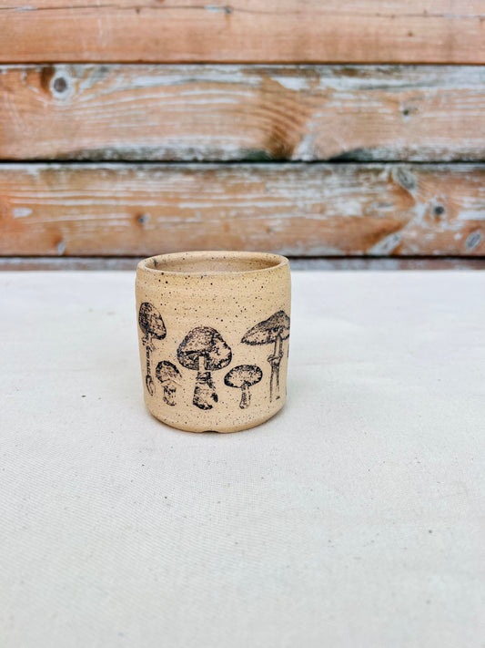 Sample Sale - Cylinder Succulent Shroom Pot - Handmade Ceramic