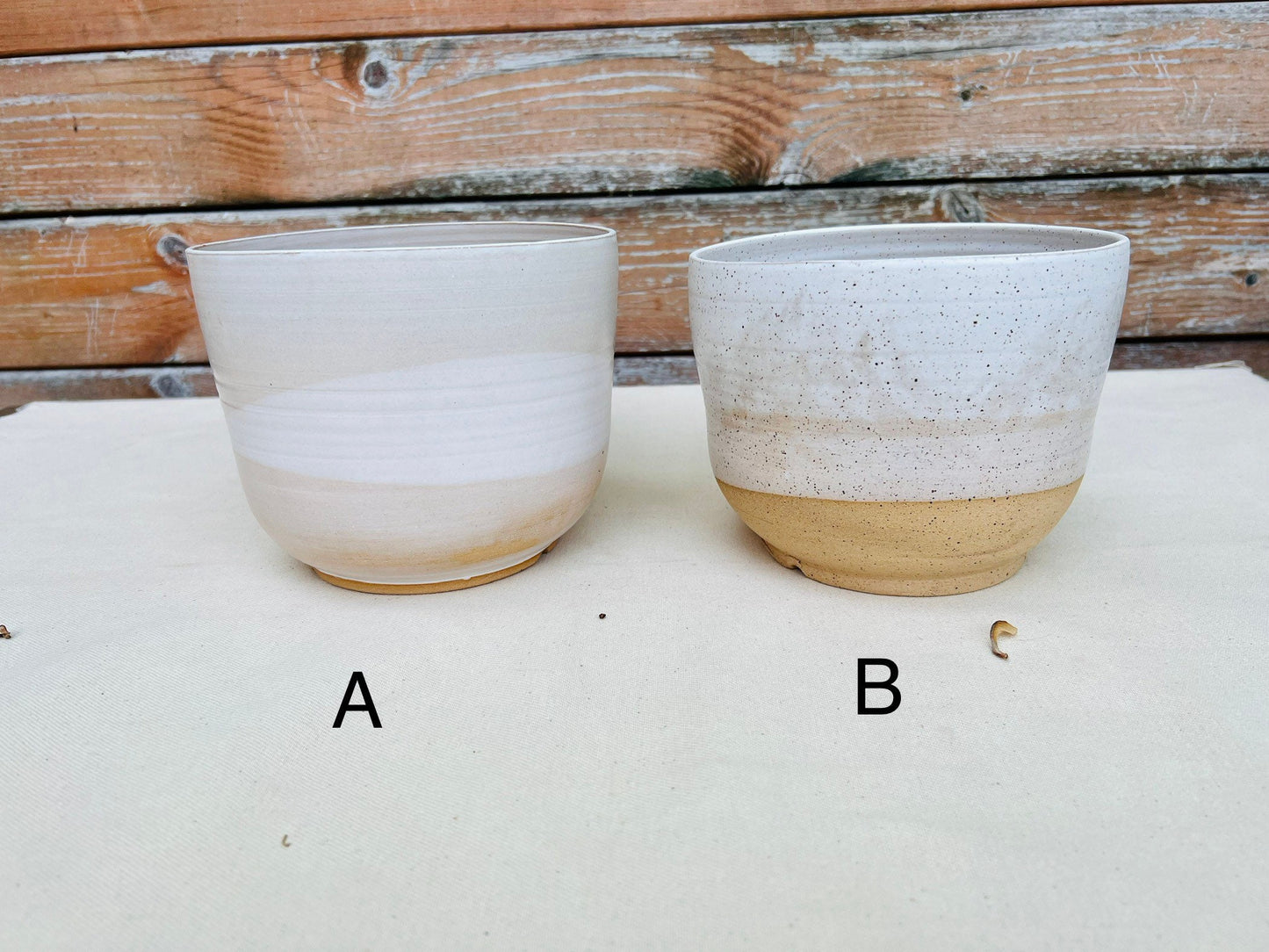 Seconds - Round Bottom Planter - White - Handmade Ceramic