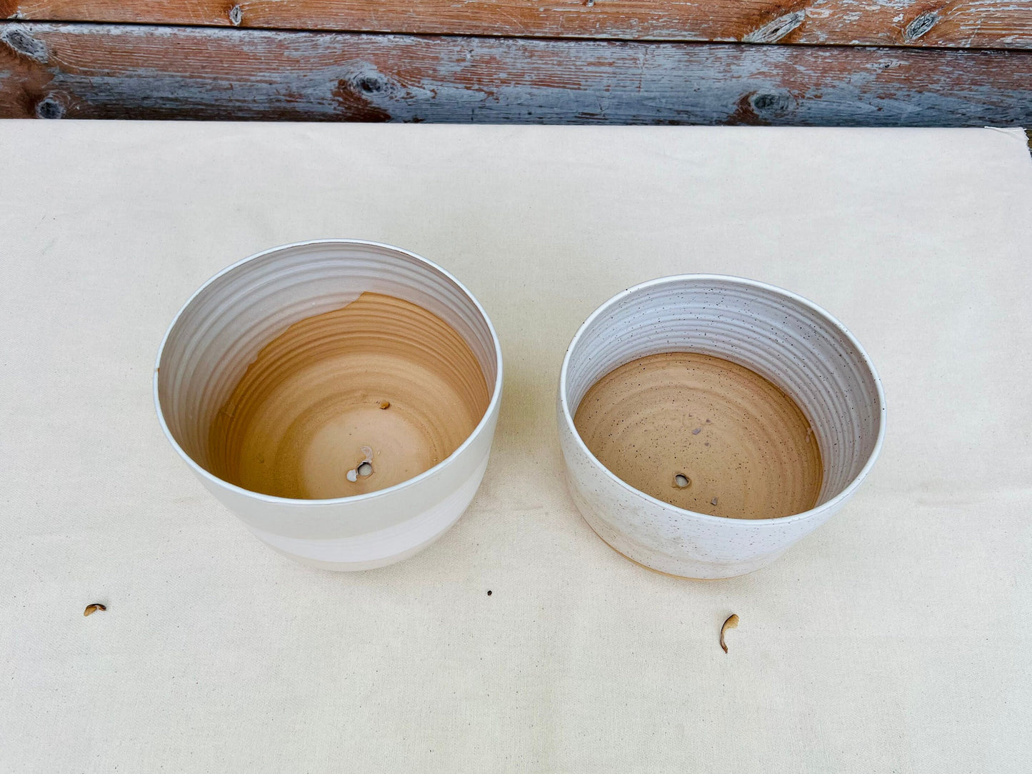 Seconds - Round Bottom Planter - White - Handmade Ceramic