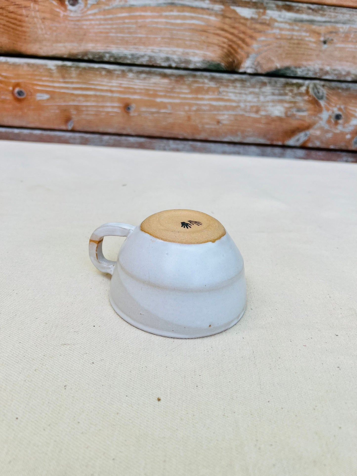 Sample Sale - Cappuccino Cup - White - Handmade Ceramic