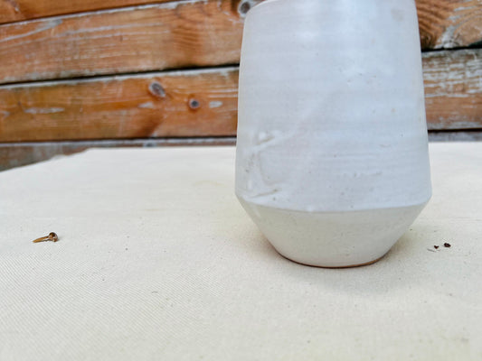 Sample Sale - White Tumbler - Handmade Ceramic