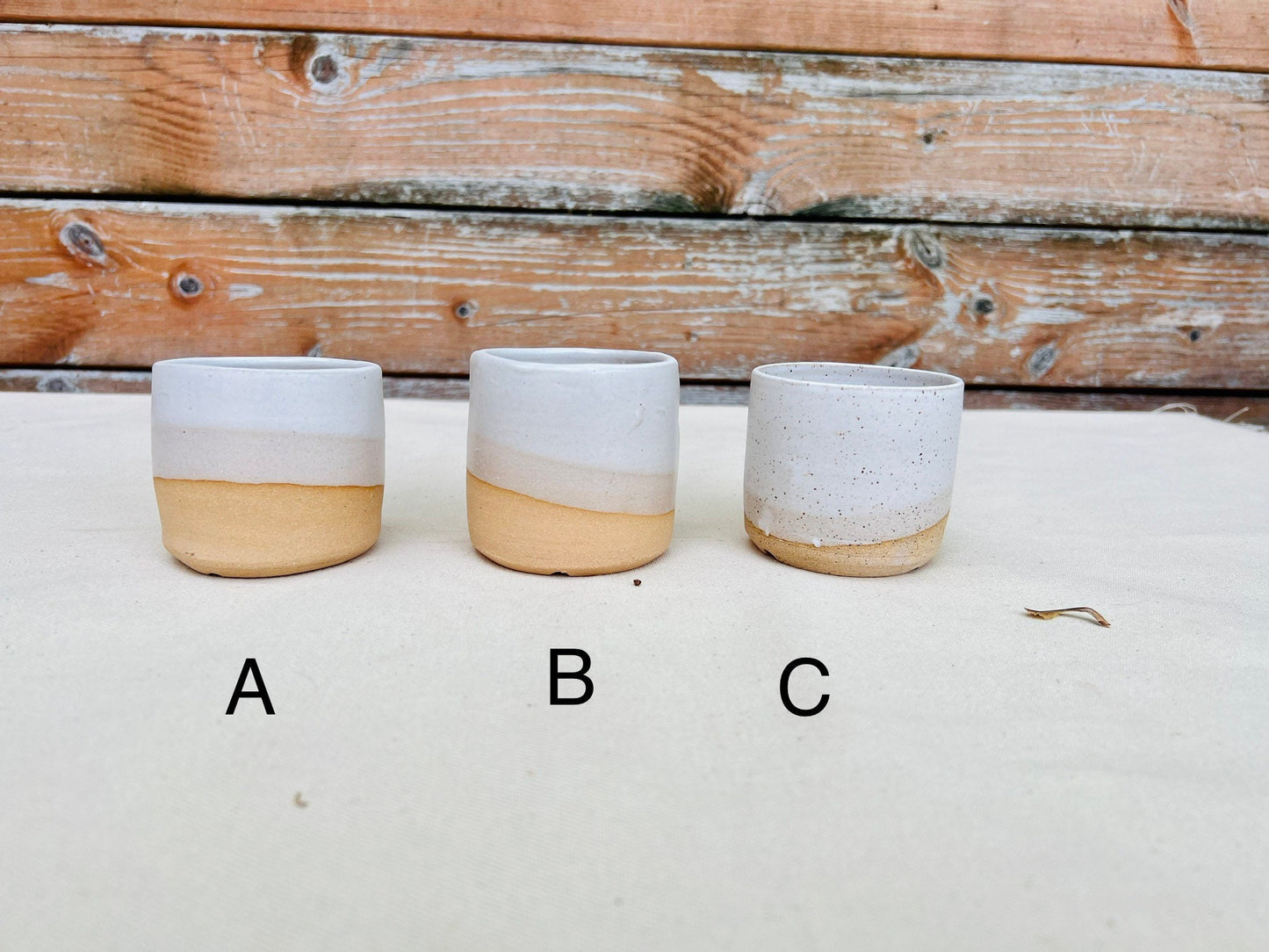 Seconds - Cylinder Planter Pot with Drainage Hole - White - Handmade Ceramic