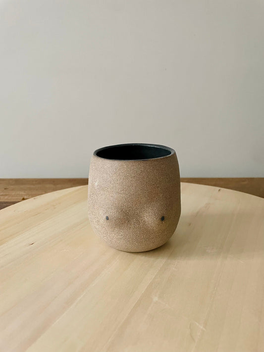 Seconds - Boob Mug - Natural Black - Handmade Ceramic Coffee Mug