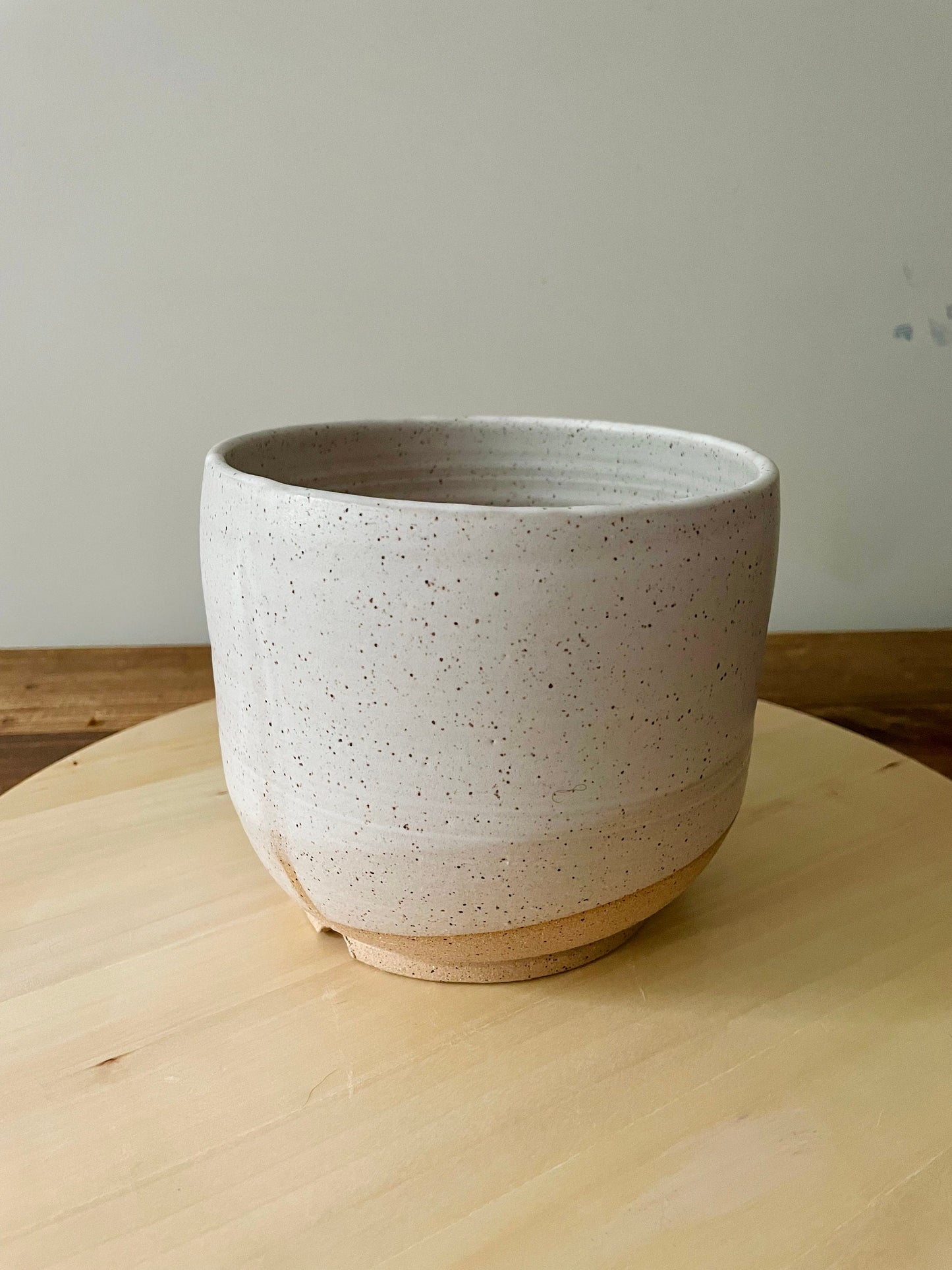 Seconds - Round Bottom Planter - White - Handmade Ceramic