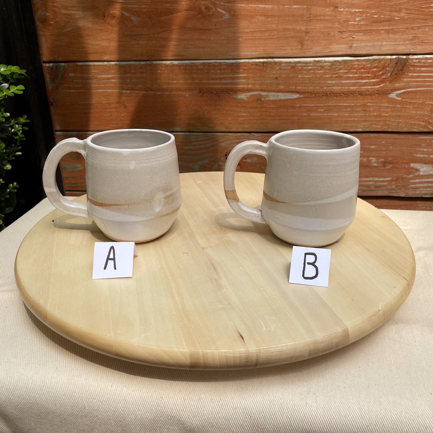 Seconds - Criss-Cross Angled Mugs - White