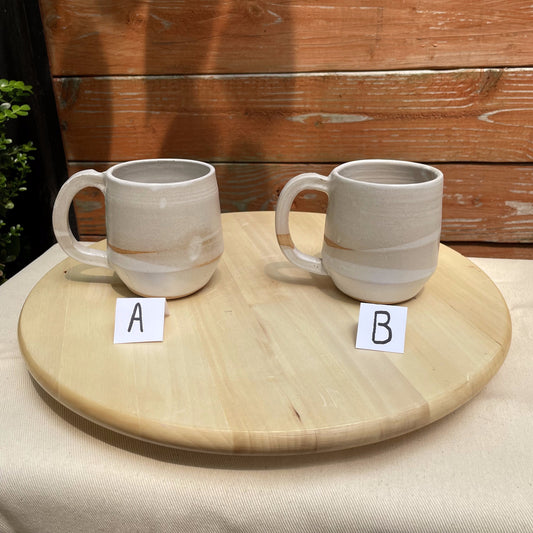 Seconds - Criss-Cross Angled Mugs - White