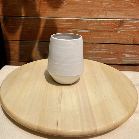 Sample Sale - White Tumbler - Handmade Ceramic