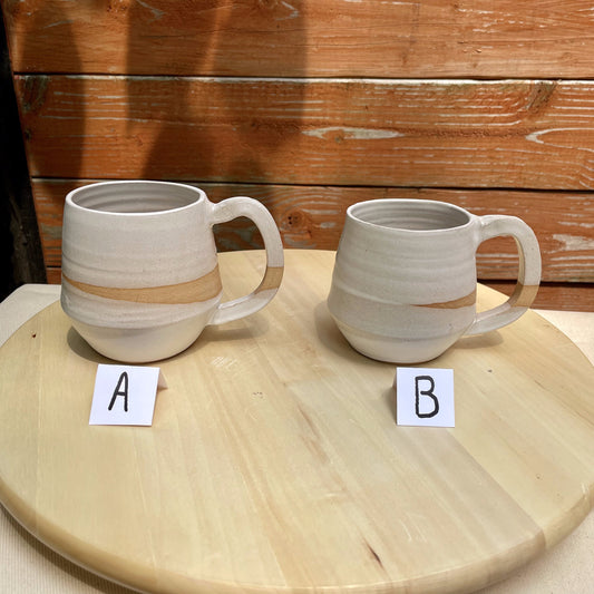 Seconds - Criss-Cross Angled Mugs - White