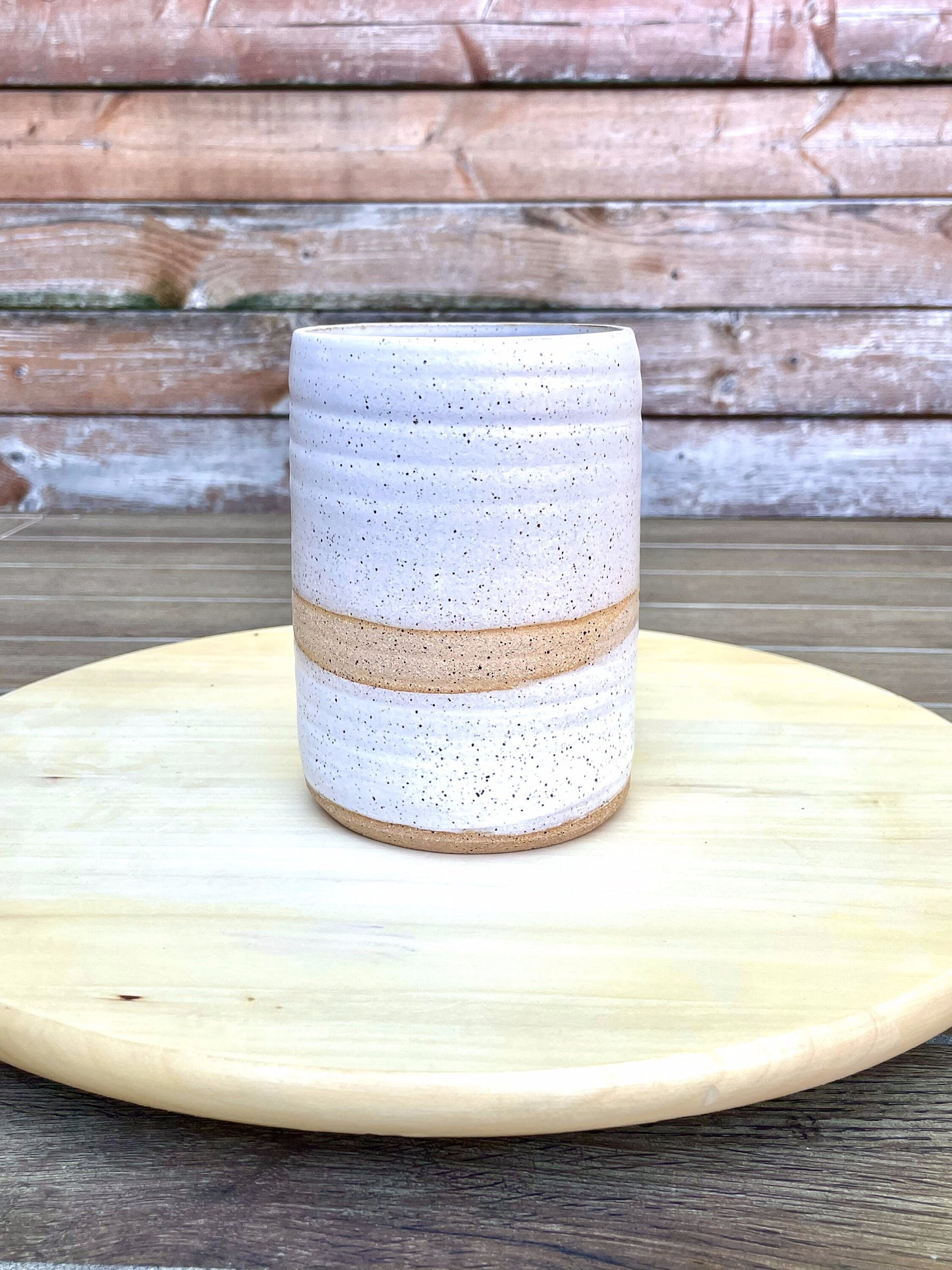 Seconds - Criss-Cross Utensil Holder - Handmade Ceramic Crock