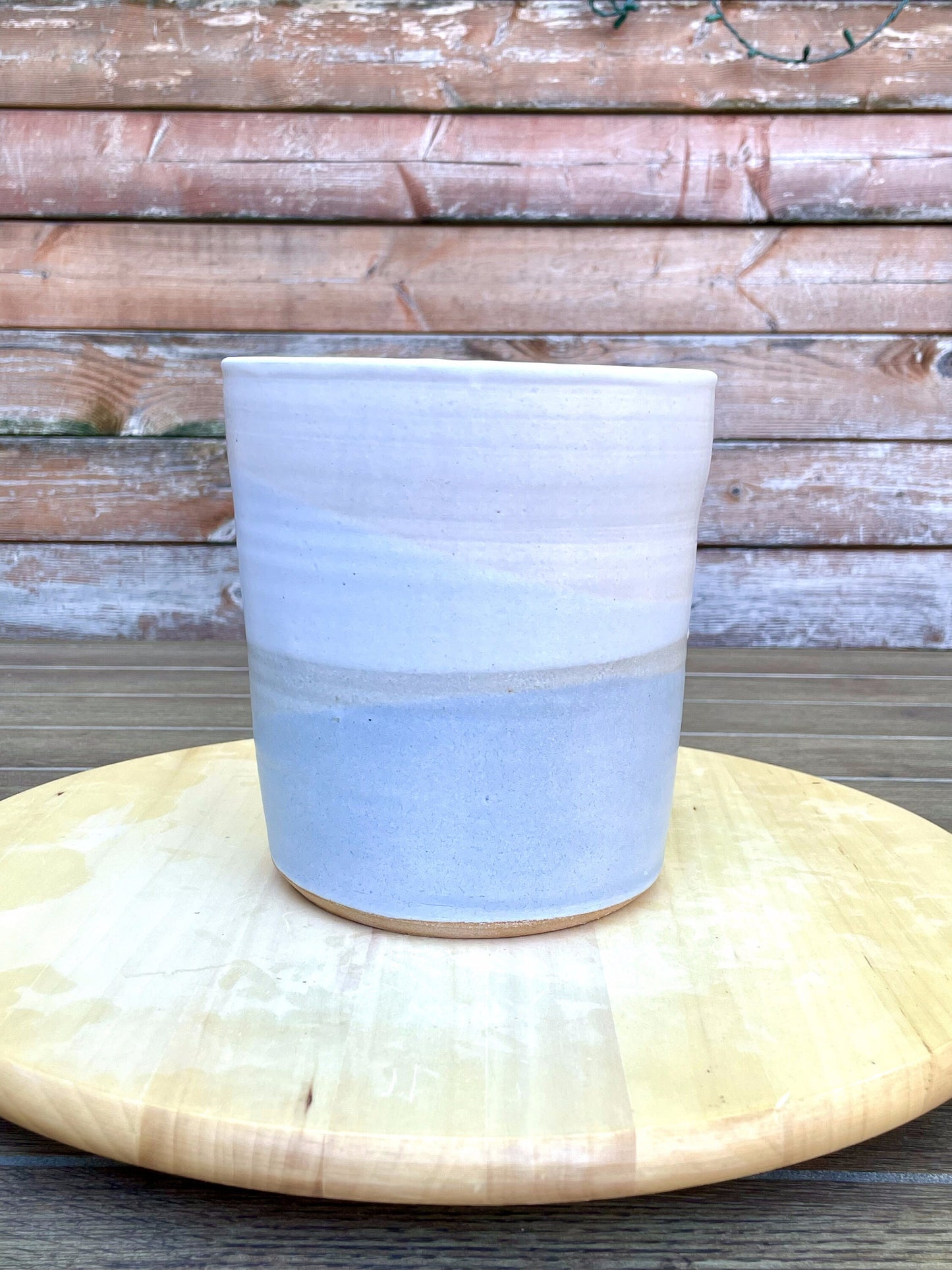 Seconds - Criss-Cross Utensil Holder - Handmade Ceramic Crock