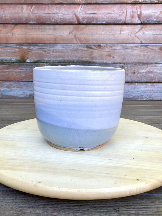 Seconds - Planter Pot with Drainage Hole -  Ocean Blues - Handmade Ceramic