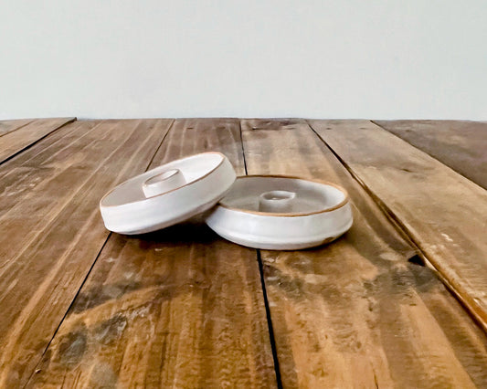 Handmade Angled Taper Candle Holder  Unique Ceramic Candle Stand for Elegant Home Decor