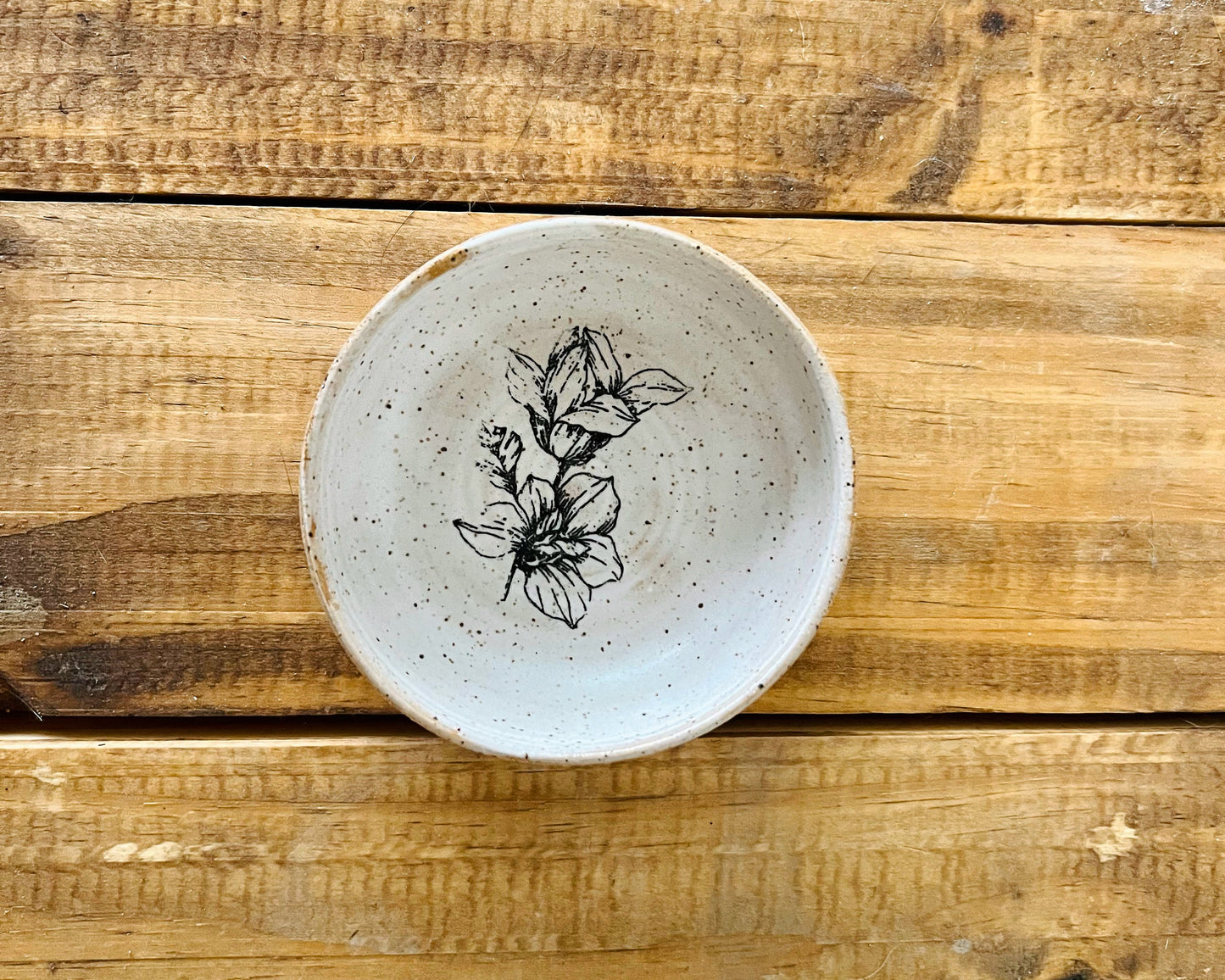 Floral Ramekin - White - Handmade Ceramic Kitchenware