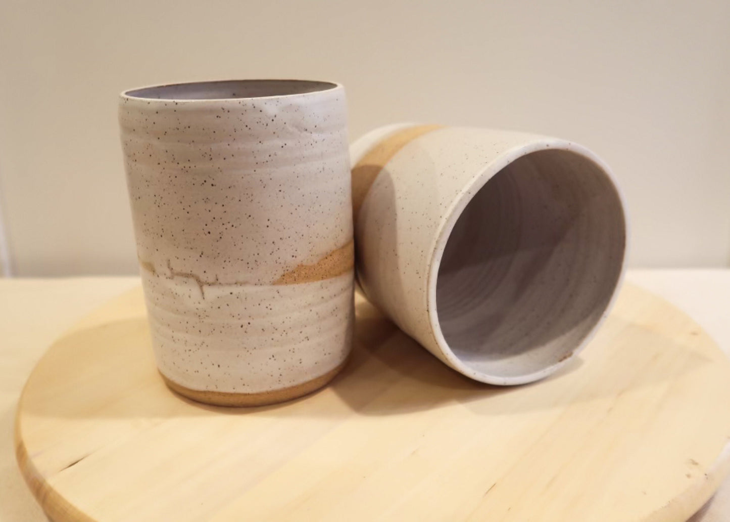 Seconds - Criss-Cross untensil small - White - Cylinder - Handmade Ceramic