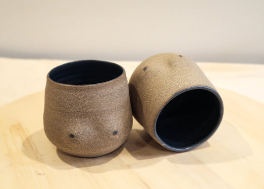 Seconds - Boob Mug - Natural Black - Handmade Ceramic Coffee Mug