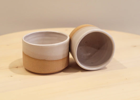 Seconds - Matchstick Holder - Beige and White - Handmade Ceramic - Strike-on-side