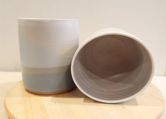 SALE! 50% off Seconds - Large Criss-Cross Utensil Holder - Blue - Vase