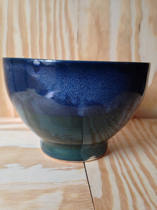 medium size bowl multipurpose bowl in green and blue
