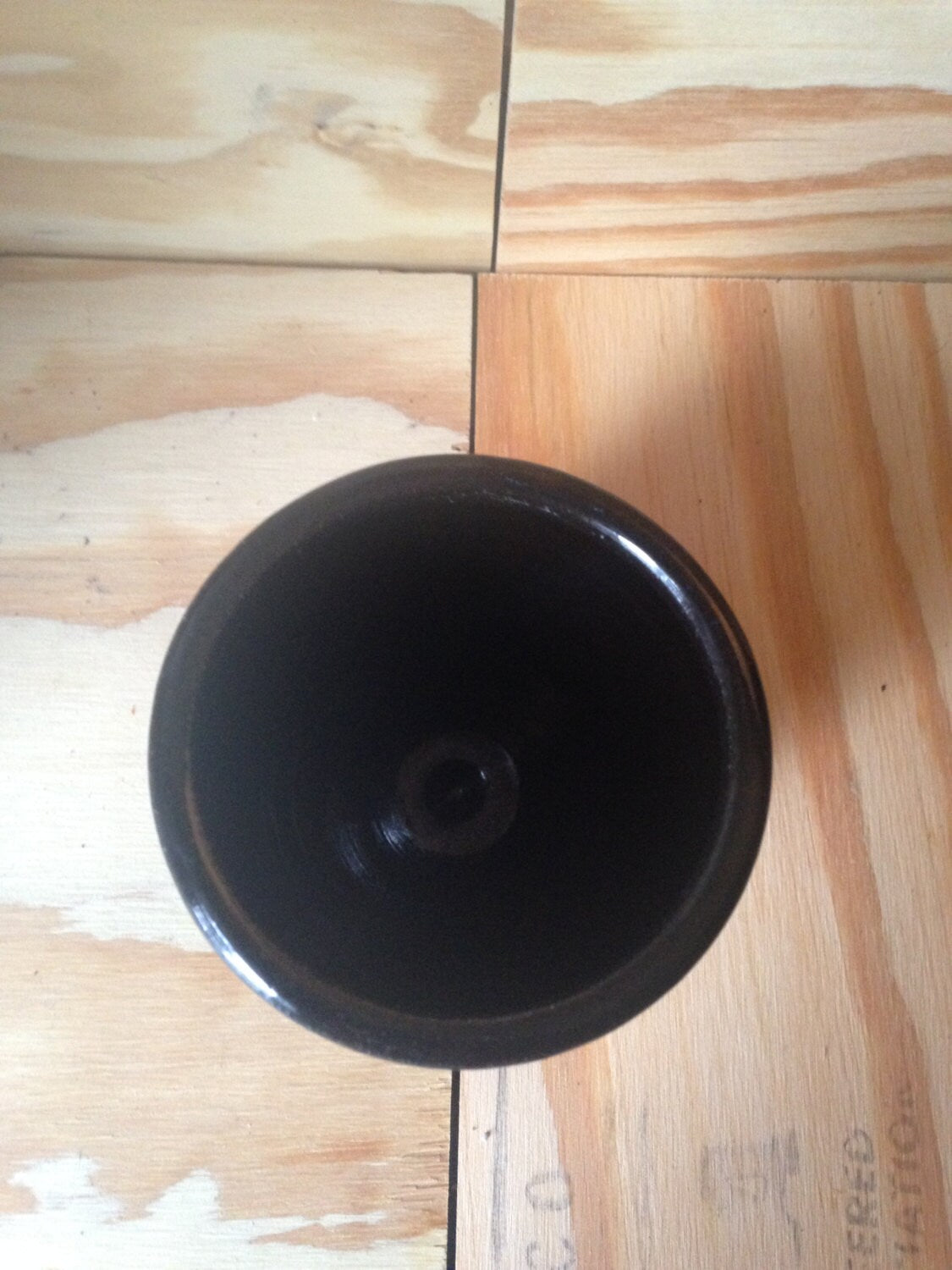 handmade Purple and black ceramic mug