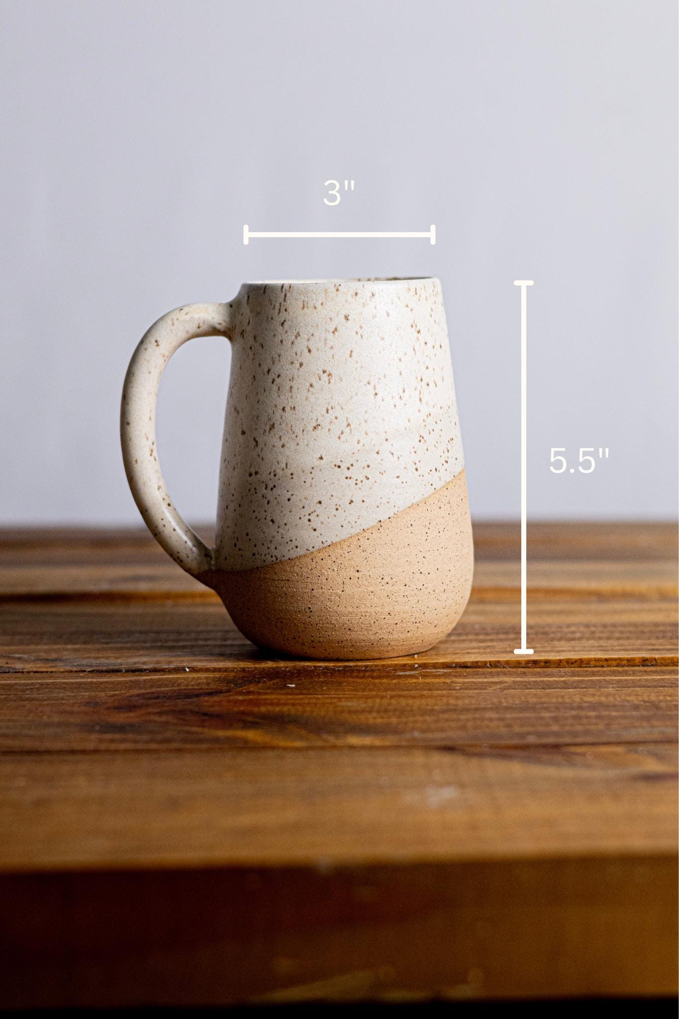 Tall Round-Bottom Mug -16 ounces - Handmade Ceramic Coffee Mug