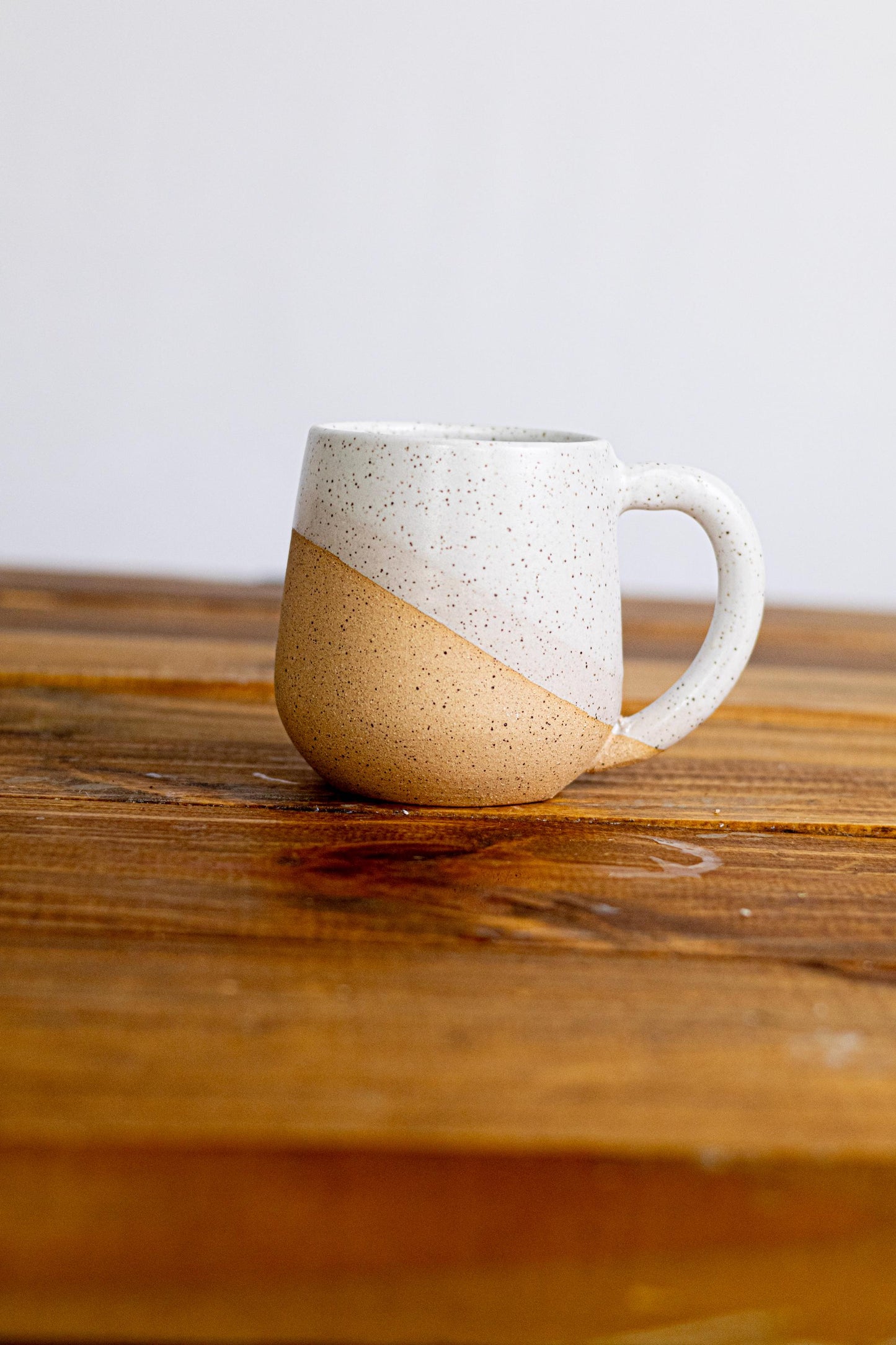 Handmade Ceramic Coffee Mug: 12 oz Stoneware Cup with Handle