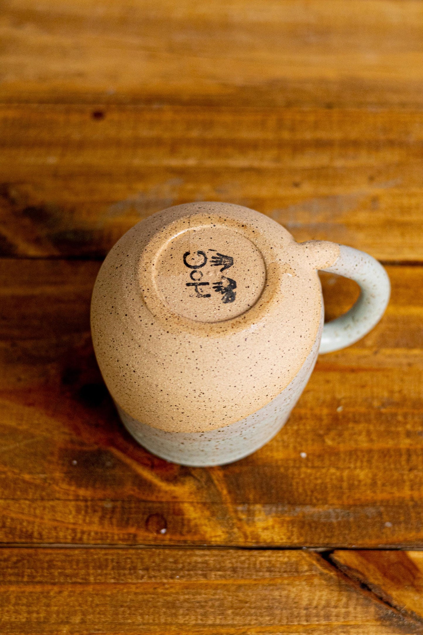 Handmade Ceramic Coffee Mug: 12 oz Stoneware Cup with Handle